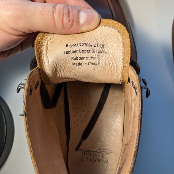 Warfield & Grand Lace-up Moc Toe Boot - Cognac